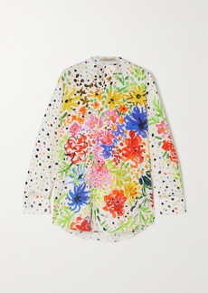 Christopher Kane Floral-print Cotton-poplin Shirt
