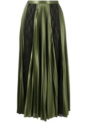 Christopher Kane lace panelled pleated skirt