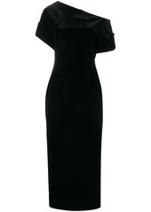 Christopher Kane stretch velvet one-shoulder dress