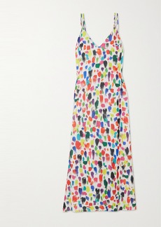 Christopher Kane Tie-detailed Printed Recycled Crepe Midi Dress