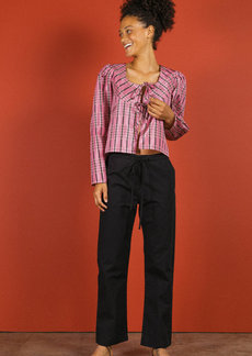 Ciao Lucia - Women's Primo Cotton Drawstring Pants - Black - US 2 - Moda Operandi