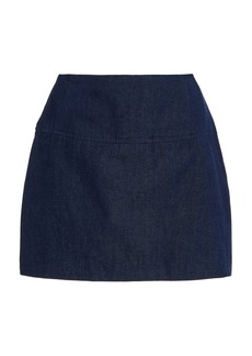Ciao Lucia - Women's Tino Chambray Mini Skirt - Navy - US 2 - Moda Operandi