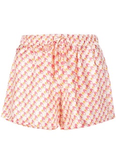 Ciao Lucia geometric-print silk shorts