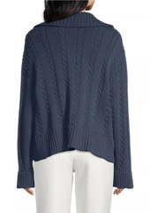 Ciao Lucia Karolin Cable-Knit Lace-Up Sweater