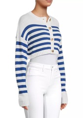 Ciao Lucia Rodrigo Striped Crop Cardigan