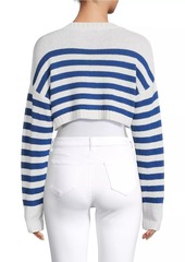 Ciao Lucia Rodrigo Striped Crop Cardigan