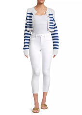 Ciao Lucia Rodrigo Striped Crop Cardigan