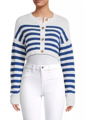 Ciao Lucia Rodrigo Striped Crop Cardigan