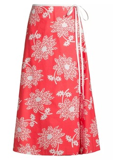 Ciao Lucia Tacci Floral Cotton Midi-Skirt