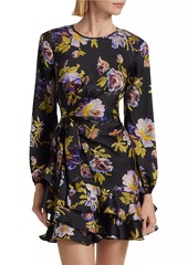 Cinq a Sept Alice Floral Twill Minidress