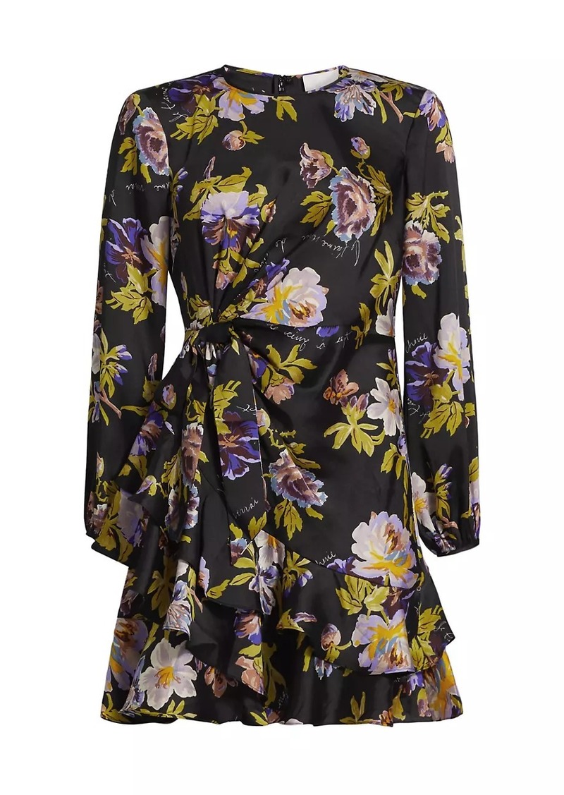 Cinq a Sept Alice Floral Twill Minidress