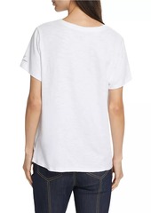 Cinq a Sept Amour Rhinestone Cotton T-Shirt
