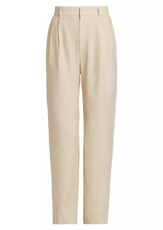 Cinq a Sept Arlene Linen-Cotton Straight Pants