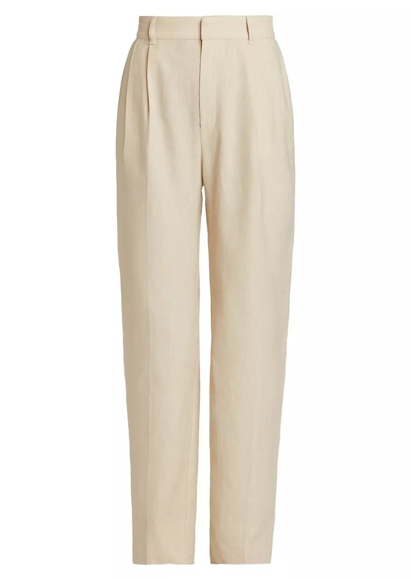 Cinq a Sept Arlene Linen-Cotton Straight Pants