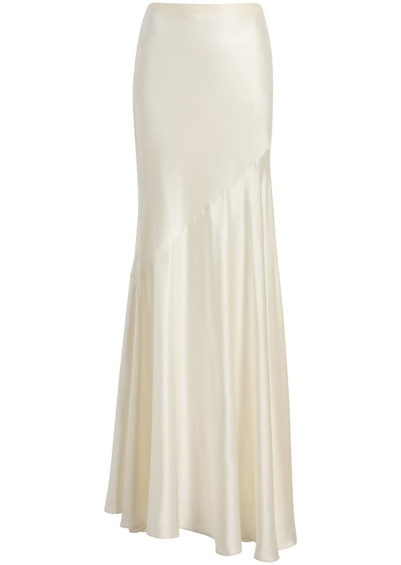 Cinq a Sept asymmetric pleated-gown skirt