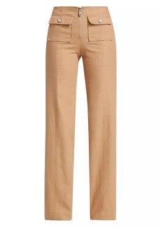 Cinq a Sept Azure Cotton-Blend Zip Pants
