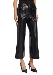 Cinq a Sept Azure Faux Leather Crop Pants