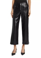 Cinq a Sept Azure Faux Leather Crop Pants