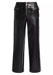 Cinq a Sept Azure Faux Leather Crop Pants