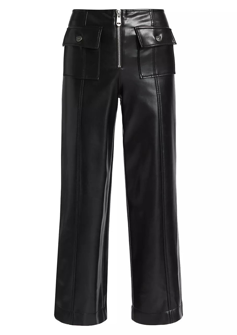 Cinq a Sept Azure Faux Leather Crop Pants