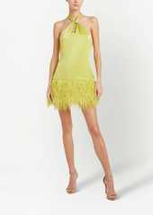 Cinq a Sept Barb feather-trimmed minidress