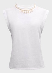 Cinq a Sept Bella L'amour Short-Sleeve Cotton T-Shirt