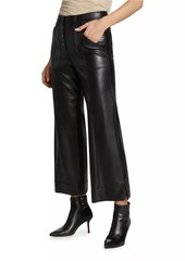 Cinq a Sept Benji Faux Leather Cropped Pants