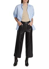 Cinq a Sept Benji Faux Leather Cropped Pants