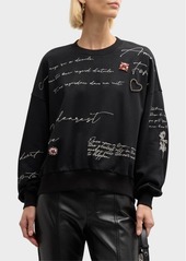 Cinq a Sept Brandy Mon Amour Embellished Pullover Sweatshirt