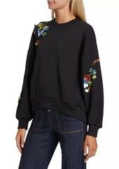 Cinq a Sept Brandy Sequin Flower Sweatshirt