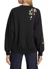 Cinq a Sept Brandy Sequin Flower Sweatshirt