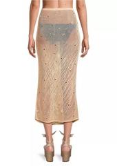 Cinq a Sept Briar Sequin-Embellished Mesh Knit Maxi Skirt