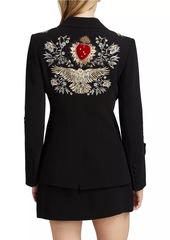 Cinq a Sept Cheyenne Embroidered Single-Breasted Blazer