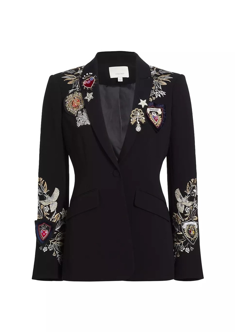 Cinq a Sept Cheyenne Embroidered Single-Breasted Blazer