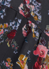 Cinq a Sept Cinq à Sept - Daija belted tiered floral-print chiffon mini dress - Gray - US 4