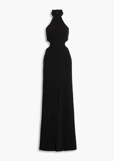 Cinq a Sept Cinq à Sept - Melba cutout crepe halterneck gown - Black - US 12