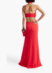 Cinq a Sept Cinq à Sept - Melba cutout crepe halterneck gown - Red - US 12