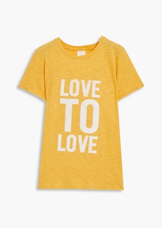 Cinq a Sept Cinq à Sept - Printed slub cotton-jersey T-shirt - Yellow - XL
