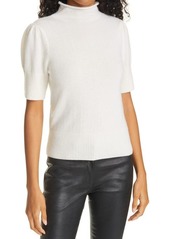 Cinq a Sept Cinq à Sept Annabelle Short Sleeve Cashmere Sweater in Ivory at Nordstrom