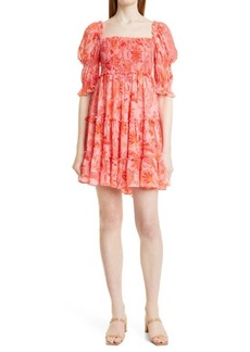 Cinq a Sept Cinq à Sept Jacky Puff Sleeve Dress in English Rose Multi at Nordstrom