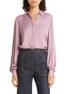 Cinq a Sept Cinq à Sept Kandie Balloon Sleeve Shirt in Faded Violet at Nordstrom Rack