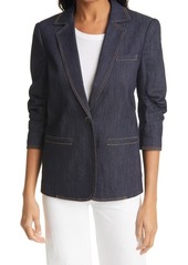 Cinq a Sept Cinq à Sept Khloe Ruched Sleeve Denim Blazer