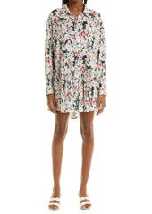Cinq a Sept Cinq à Sept Mitch Floral Long Sleeve Shirtdress in Papyrus Multi at Nordstrom