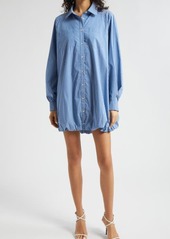 Cinq a Sept Cinq à Sept Sutton Stripe Balloon Hem Long Sleeve Shirtdress