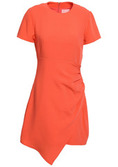 Cinq a Sept Cinq À Sept Woman Imogen Ruched Crepe Mini Dress Bright Orange