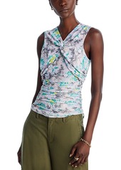 Cinq a Sept Aniya Floral Ruched Top