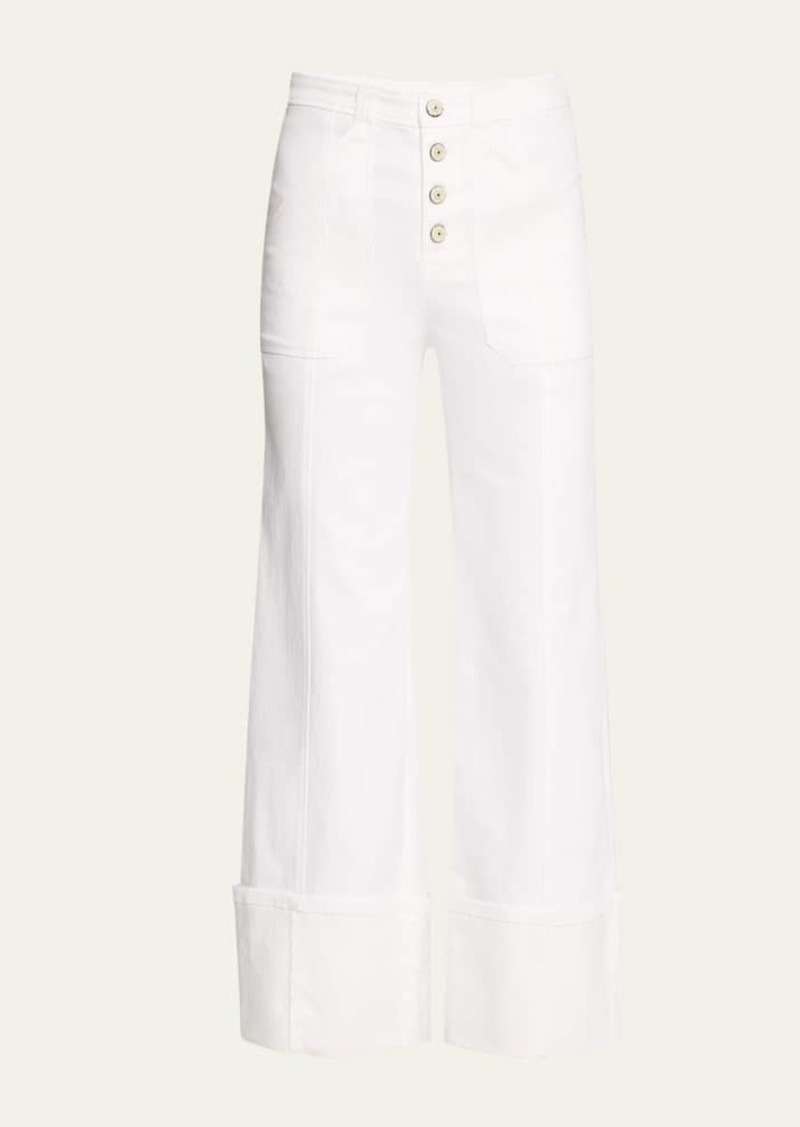 Cinq a Sept Cuffed Benji Cropped Flare Pants