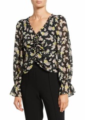 cinq a sept Kimberly Ruched Long-Sleeve Top