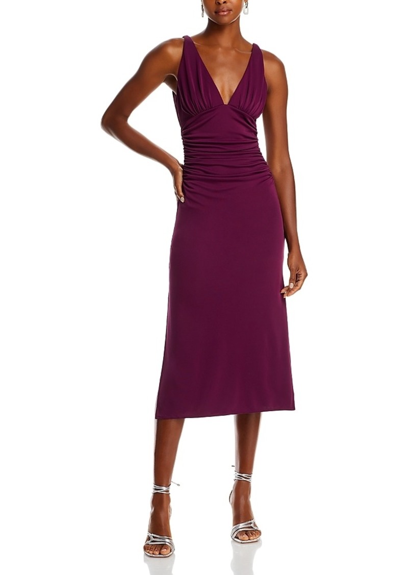 Cinq a Sept Lacey Ruched Midi Dress