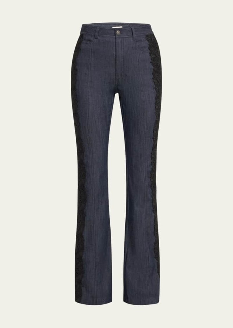 Cinq a Sept Laney Lace Flare Jeans